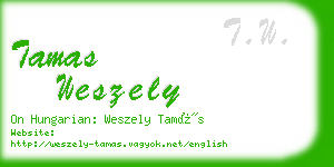 tamas weszely business card